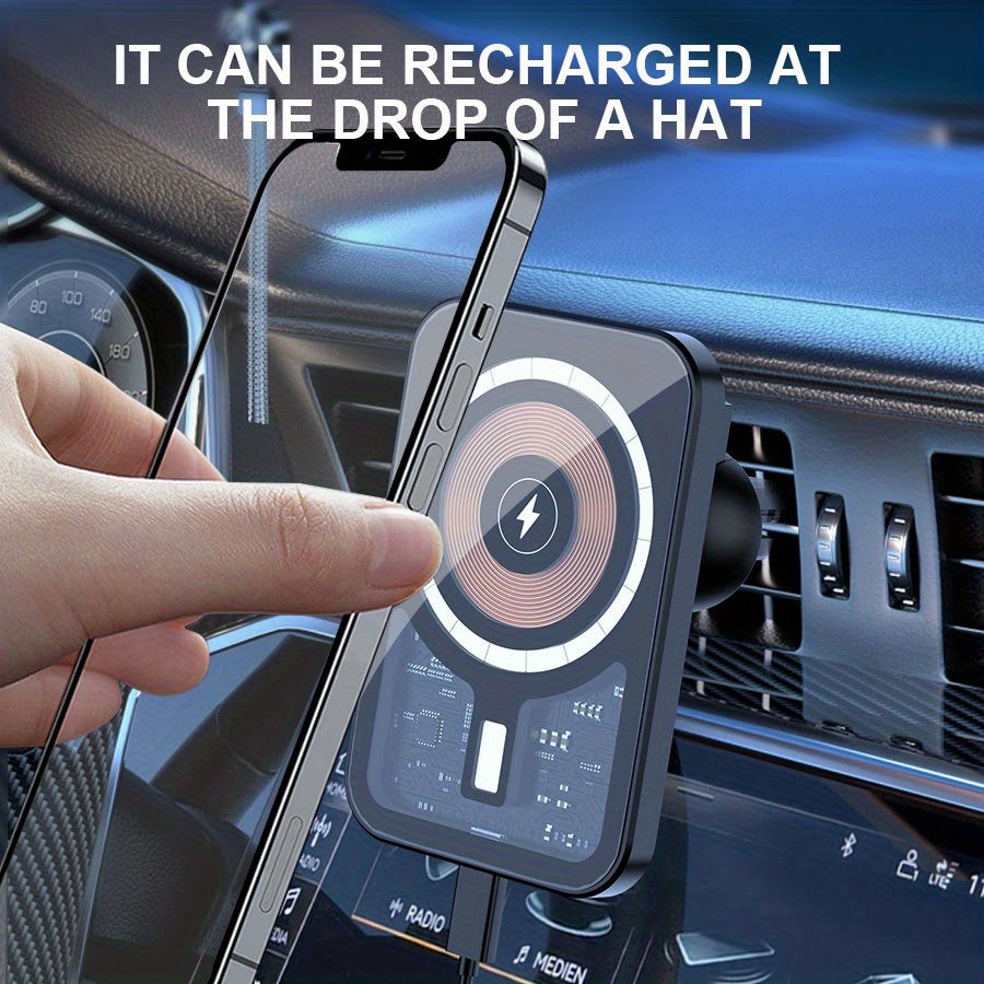 C19T Suitable For Car Wireless Charger, Support 15W Car Magnetic Wireless Charger, For IPhone 14/13/12/11 Pro Max/XR/XS MAX/X/8 Plus