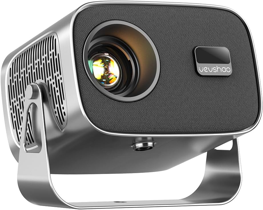 VEVSHAO A12 Mini Portable Projector - LED, Android 11, WiFi 6, 4K Support