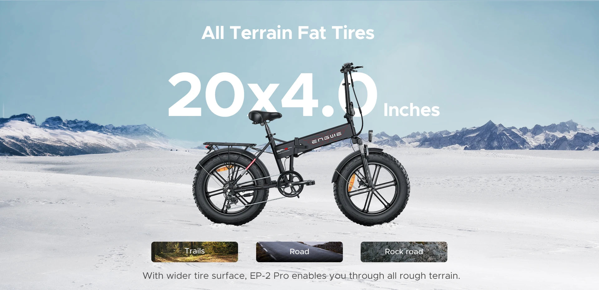 ENGWE EP-2 PRO Electric Bike 48V 13Ah 20" Folding mountain bike with thick tyre