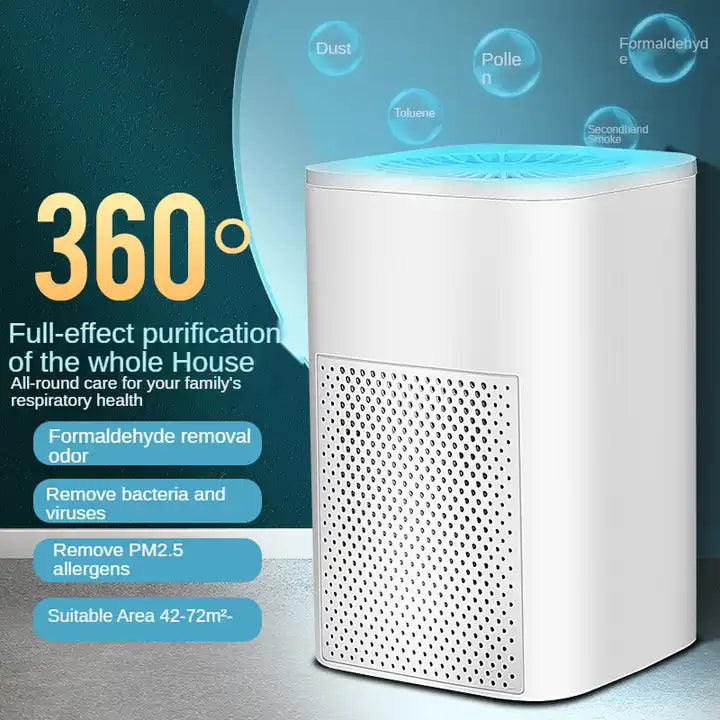 Household Air Purifiers Cleaner with UV Light Portable Home Mini Car Air Purifier Hepa Filter