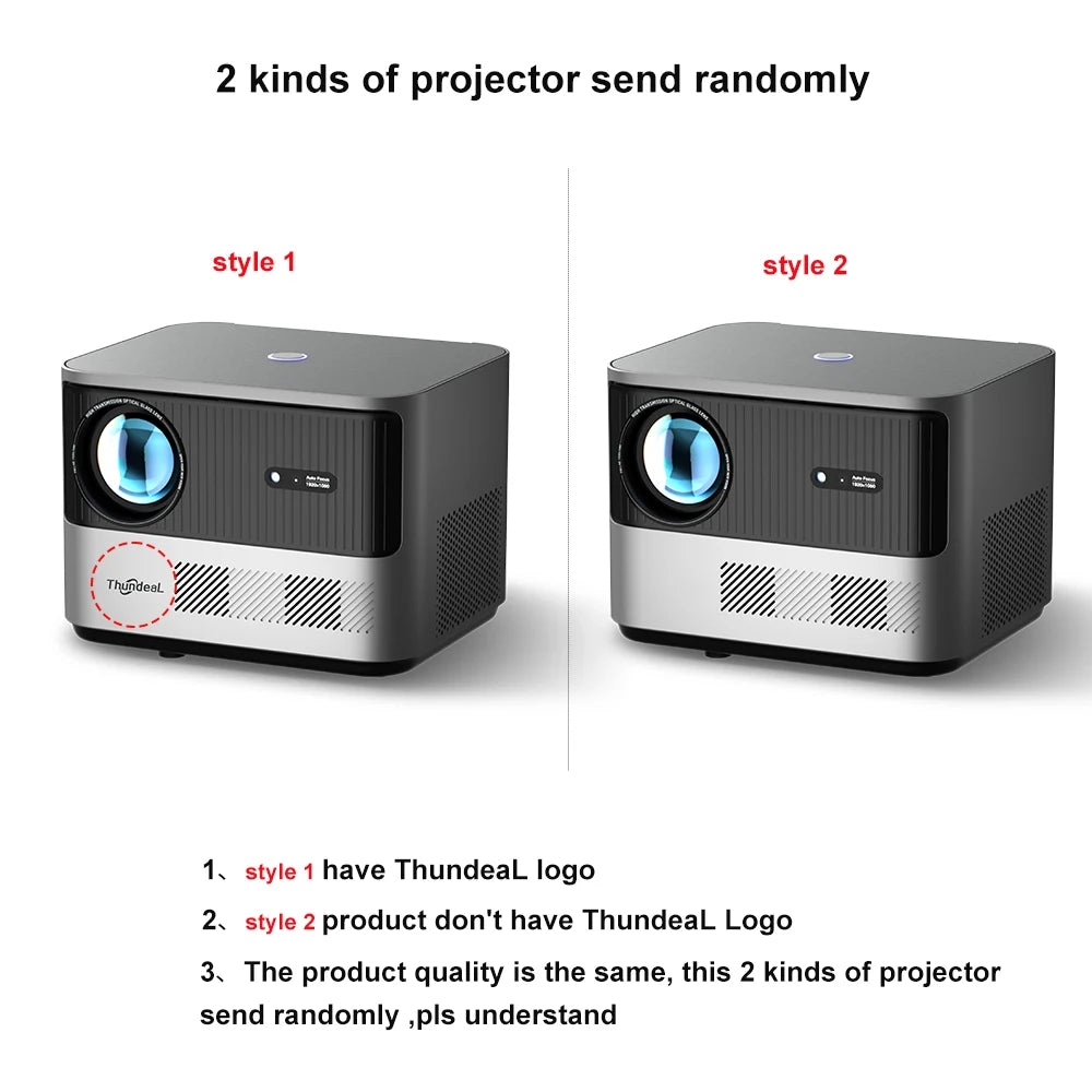 ThundeaL TDA6W Full HD 1080P Smart Projector - Auto Focus, Android, WiFi, LED LCD, Portable Home Theater Video System