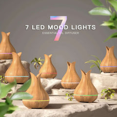 Aromatherapy Diffuser 150ml, Small and Cute with 15 Color LED Lights and 3 times Ultra-Quiet for Home and Office