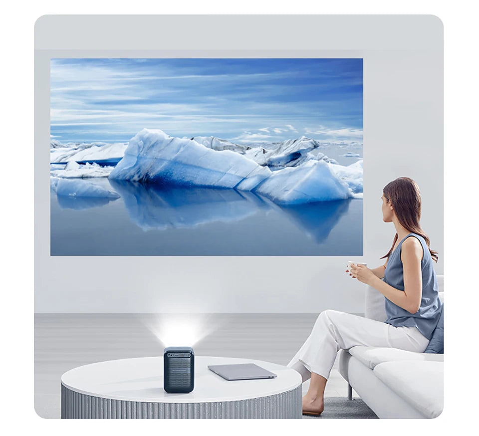 WANBO T2 Max Mini Projector Android 9.0, 1080p Full HD, 450 ANSI, WiFi, Portable with HiFi Sound for Home & Outdoor