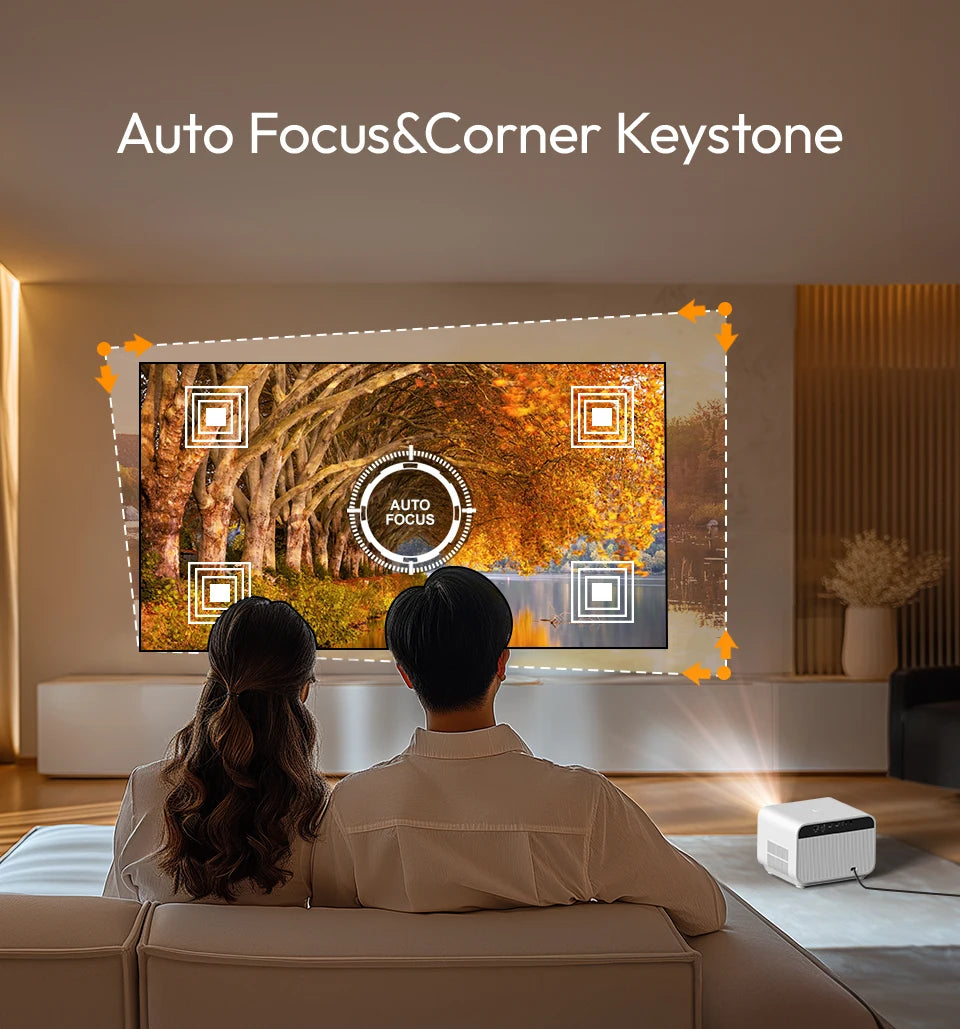 BYINTEK LOVE U12 Full HD 1080P Projector | 4K Support | 800 ANSI Lumens | WiFi 6 & Bluetooth 5.2 | Android Home Theater Cinema