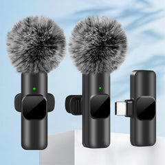 Wireless Lavalier Microphone Audio Video Recording Mini Mic For iPhone Android Laptop Live Gaming Mobile Phone Microphone