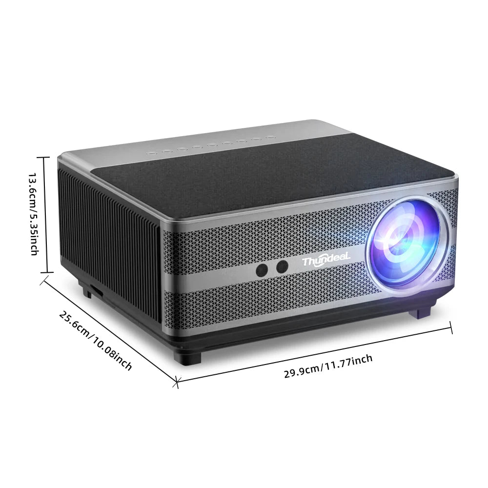 ThundeaL TD98 Full HD Native 1080P WiFi LED Projector - 2K/4K Video, Android, Home Theater Cinema Beamer