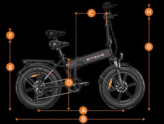 ENGWE EP-2 PRO Electric Bike 48V 13Ah 20" Folding mountain bike with thick tyre