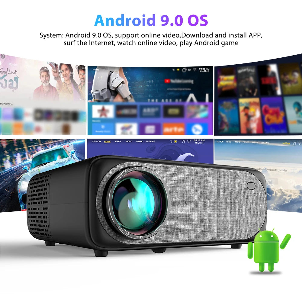 TD97W Full HD 1080P 4K WiFi LED Projector | Home Theater Android Video Projector for Movie Cinema