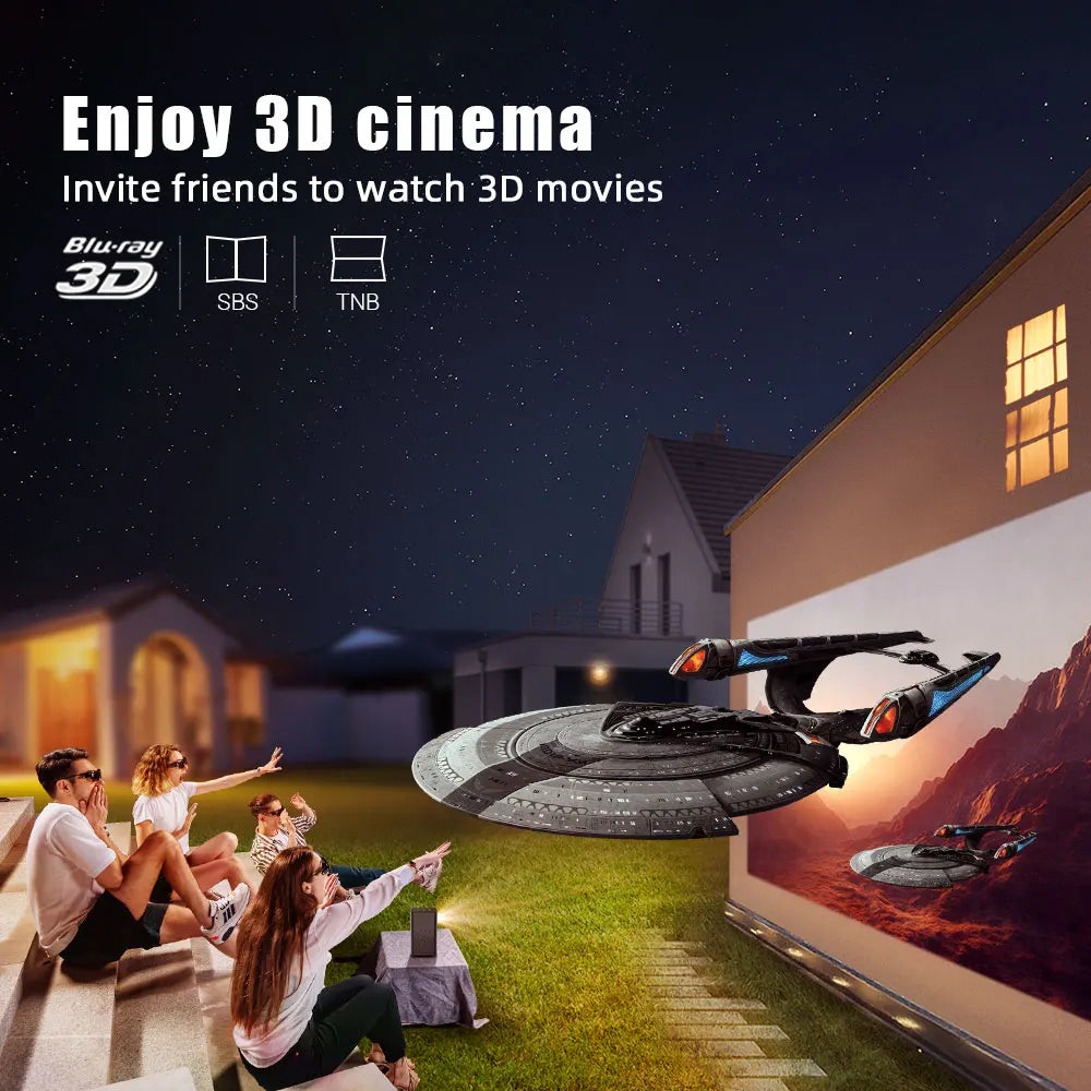 P20 3D 4K Cinema 1080P Smart Android Wifi LED DLP Home Theater Outdoor Portable Mini Projector with Battery