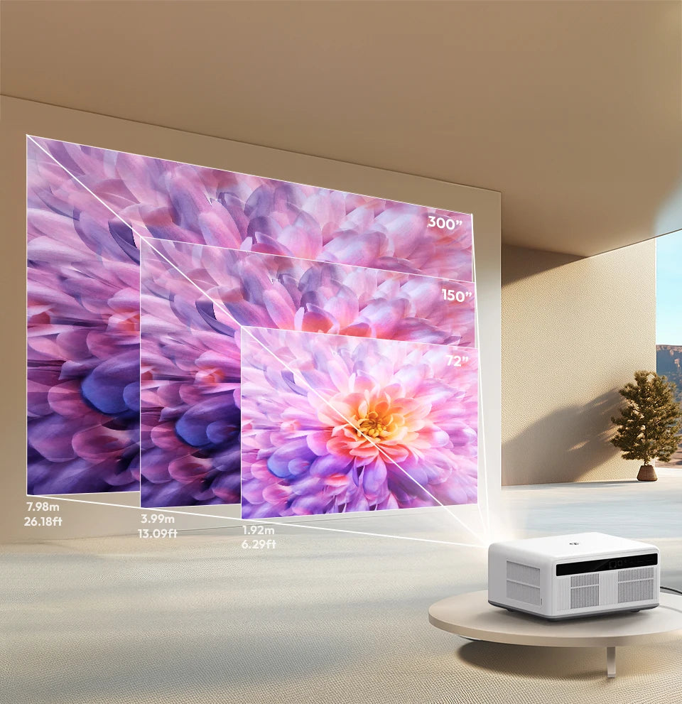 BYINTEK LOVE U14 4K Smart Projector - 1250 ANSI Lumens, Full HD 1080P, WiFi 6, Bluetooth, Auto Focus, Home Theater Ready