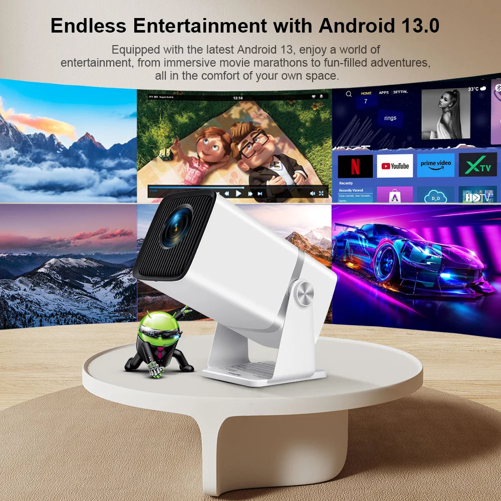 ThundeaL TD80W Mini Projector 4K Android WiFi | Full HD 1080P 3D Home Theater Portable Projector for Meeting & Movie