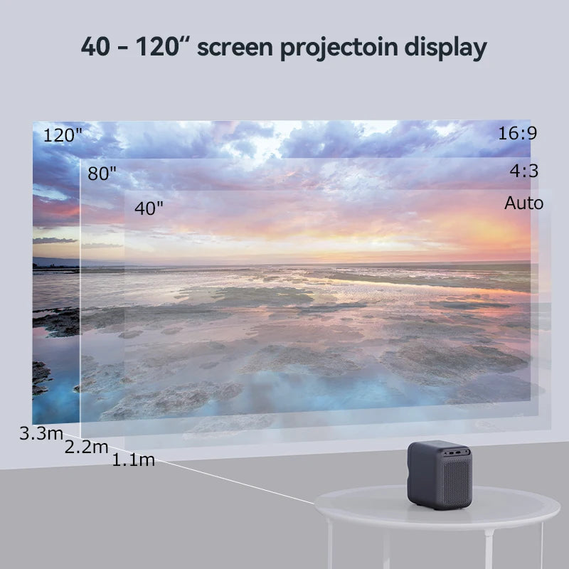 Wanbo TT Projector Netflix Certified 1080P Linux System Mini Projector, 650ANSI 4K Dolby Audio HDR10 Smart Home Theater