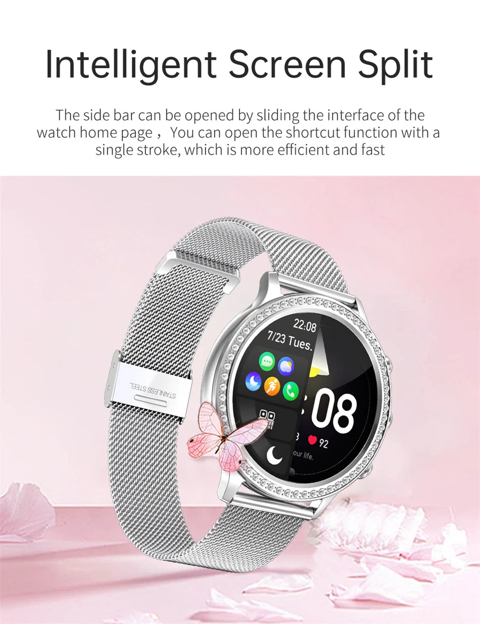 Ženski pametni sat G9 Ženski Bluetooth poziv Sport PPG+ECG SmartWatch za žene Poklon 