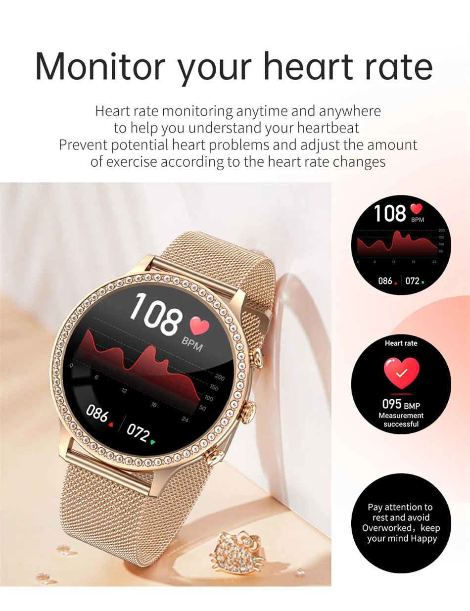 Ženski pametni sat G9 Ženski Bluetooth poziv Sport PPG+ECG SmartWatch za žene Poklon 