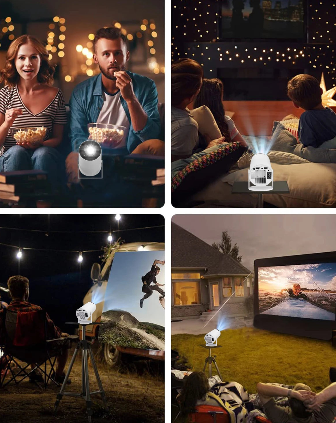 Mini Projector HY300 Pro Android 11 HD 720p WiFi 260 ANSI